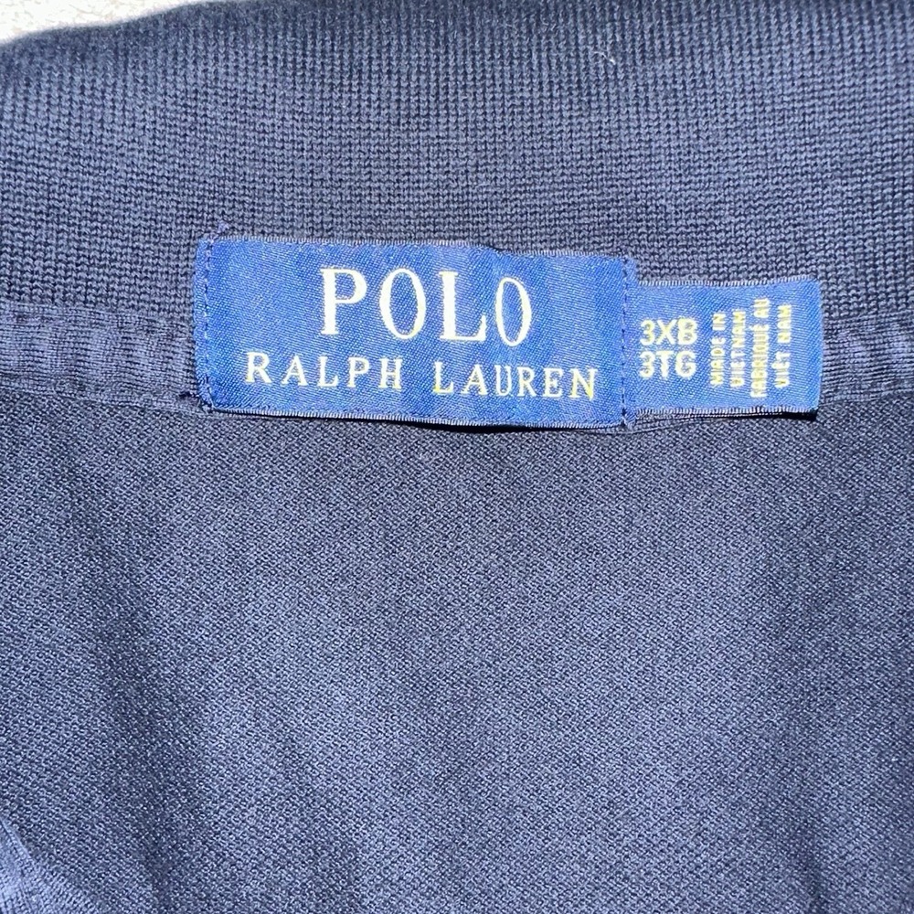 Polo Ralph Lauren Men 3XBT Blue Polo Shirt Graphic Under Collar Big Pony 3XL - Picture 3 of 12